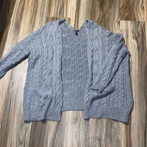 Oversized gray cardigan